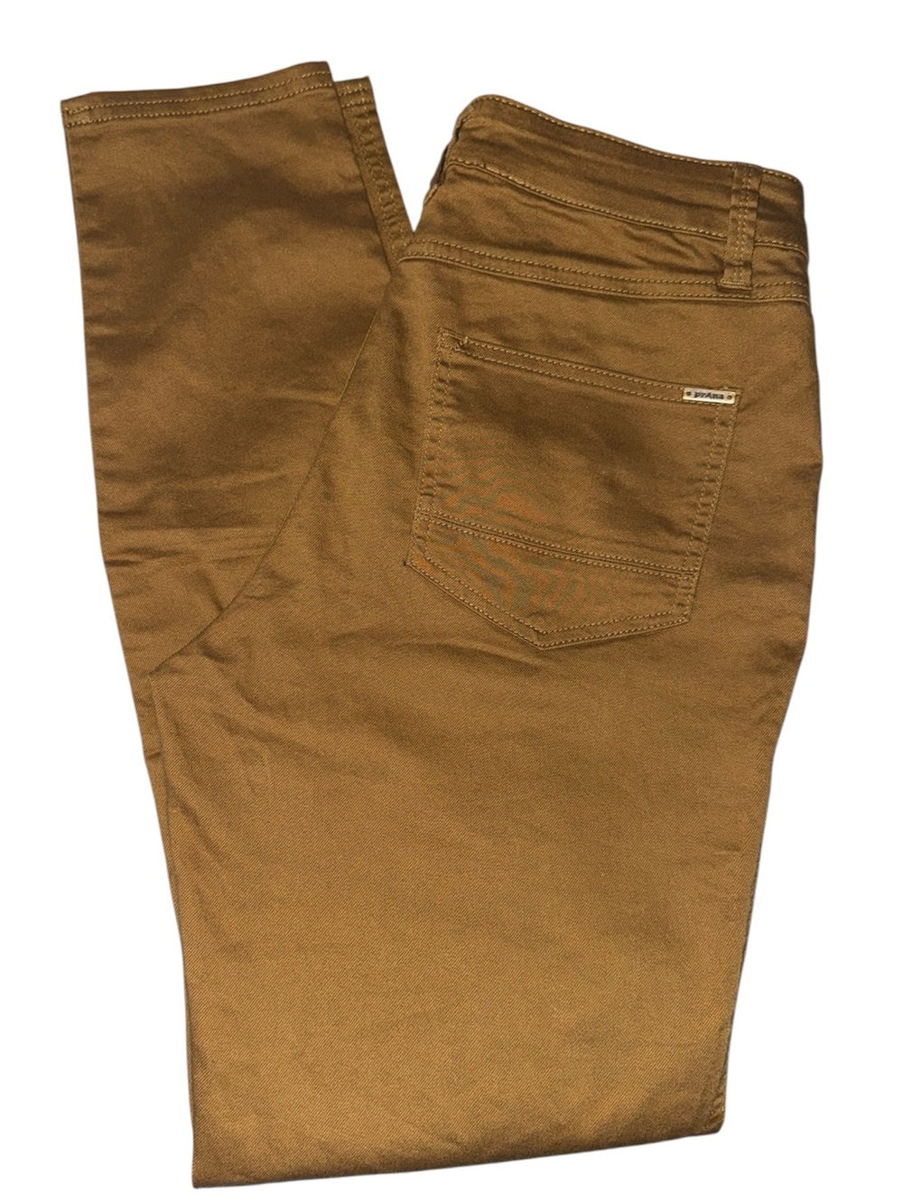 prAna Women’s Oday Jeans Size 10 camel color Straight Leg Pants 30” Inseam - Picture 2 of 8